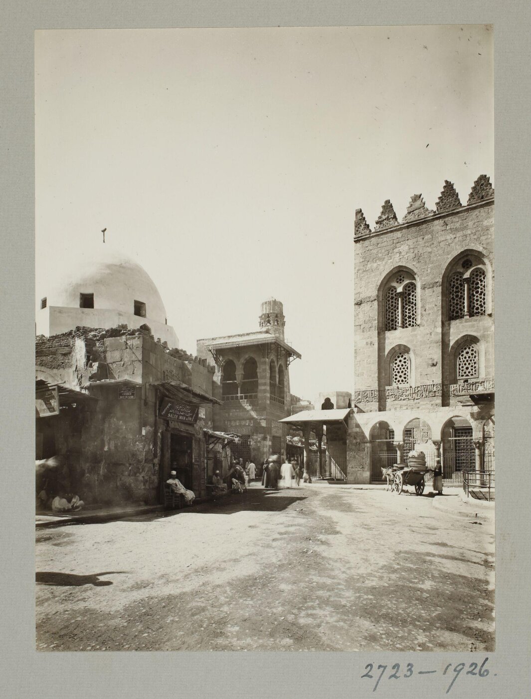 K.A.C. Creswell, The remains of the madrasa of Mamluk Sultan Baybars al-Bunduqdari (left) and the madrasa of Mamluk sultan al-Mansur Qalawun (right), Cairo