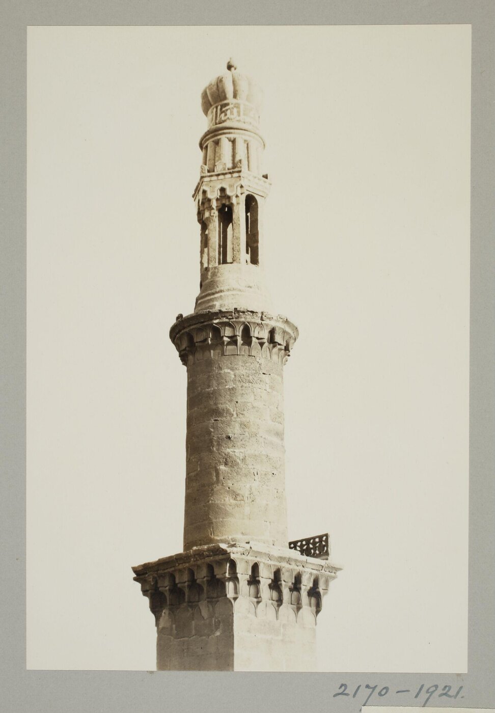 K.A.C. Creswell, Minaret of the mosque of Mamluk Sultan al-Nasir Muhammad at the Citadel, Cairo