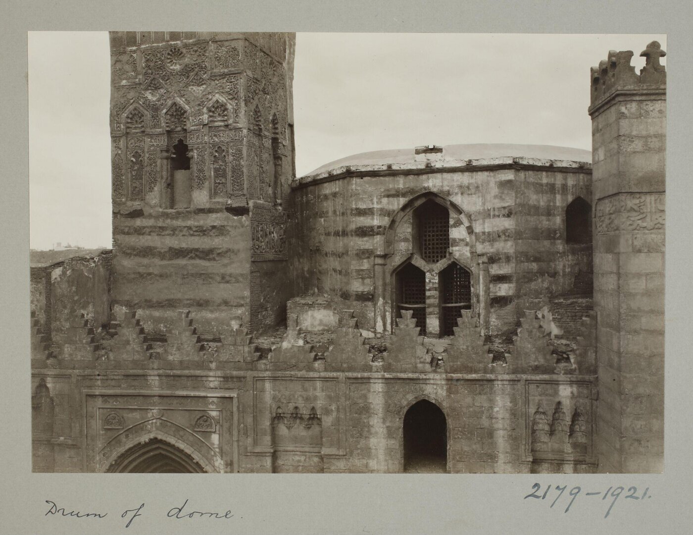 K.A.C. Creswell, Drum of dome of the funerary madrasa of Mamluk Sultan al-Nasir Muhammad ibn Qalawun, Cairo