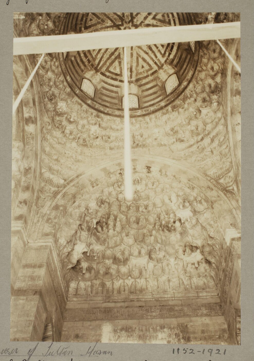 K.A.C. Creswell, Vaulting and dome of vestibule at the Madrasa of Mamluk Sultan Hasan, Cairo