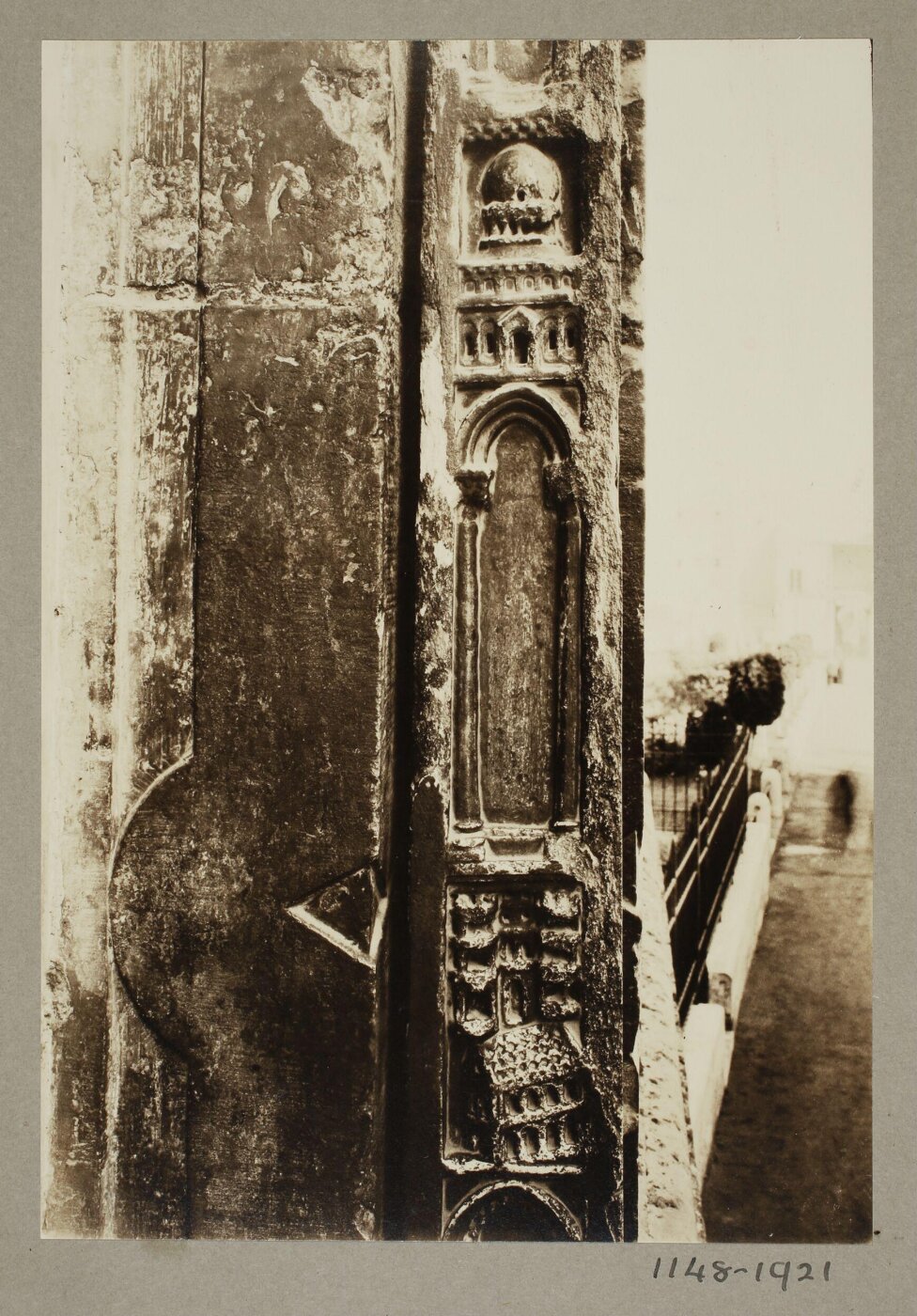 K.A.C. Creswell, Decoration detail (spolia) at the entrance of the Madrasa of Mamluk Sultan Hasan, Cairo