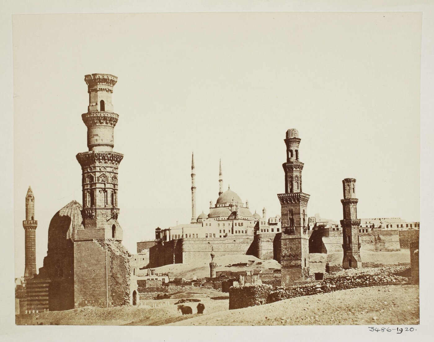 Unknown, View from the Southern Cemetery over the Muhammad Ali mosque, Cairo