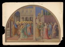 Watercolour, copy after The Ordination of St Stephen and St Stephen Distributing Alms, Fra Angelico in the Niccoline Chapel (Vatican, Rome) thumbnail 1