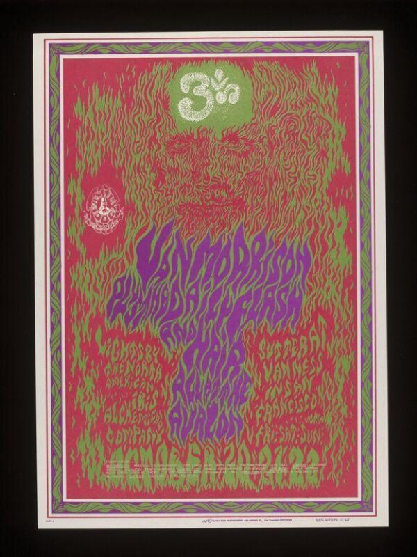 'Van Morrison' psychedelic concert poster No.88-1, 1967, San Francisco