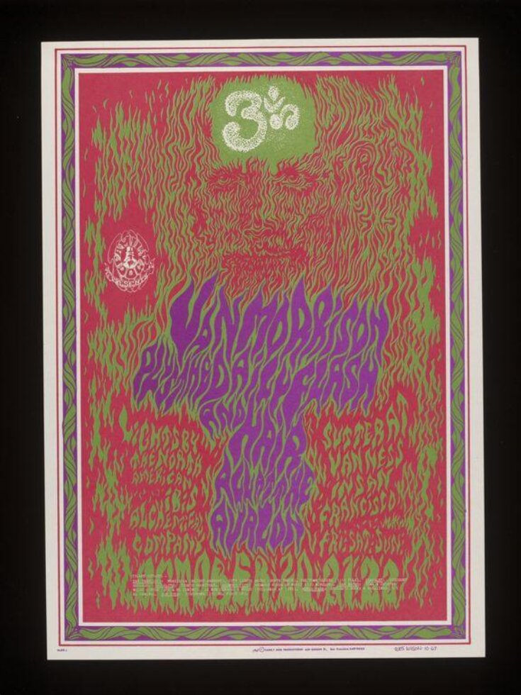 'Van Morrison' psychedelic concert poster No.88-1 top image