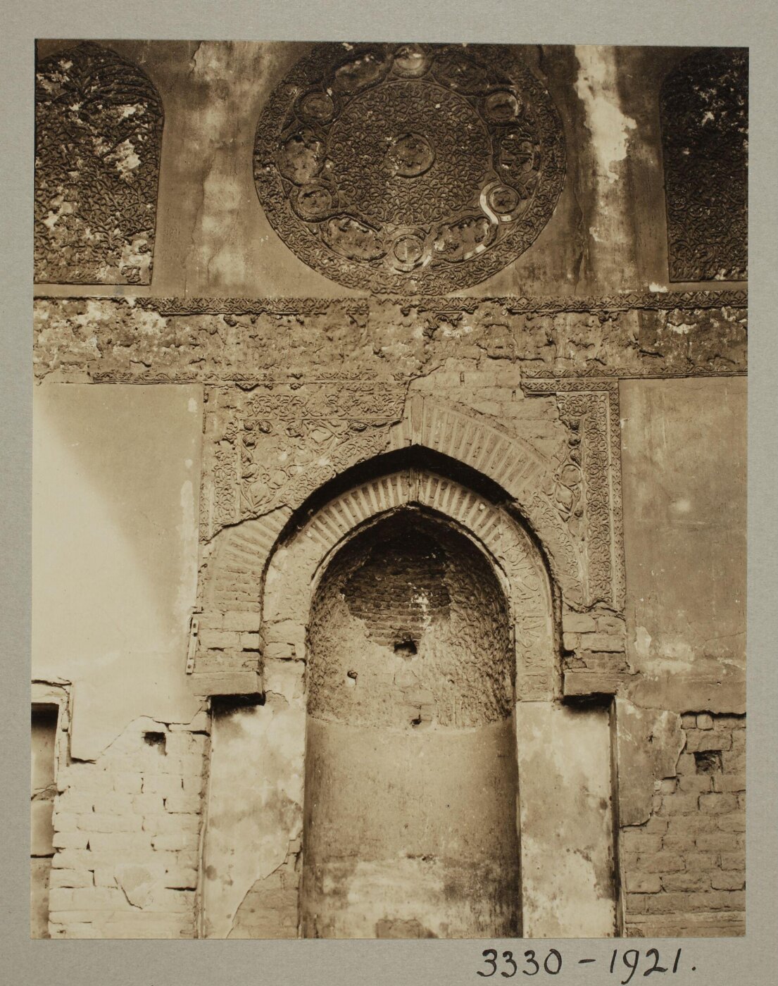 K.A.C. Creswell, Mihrab in iwan at the funerary khanqah of Mamluk Princess Tughay (Umm Anuk), Cairo