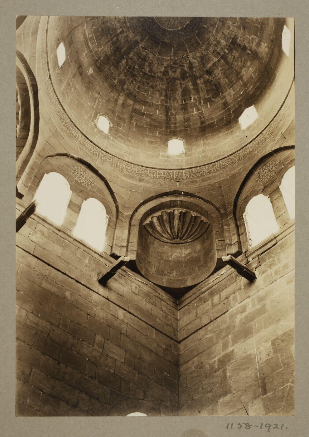 K.A.C. Creswell, Pendentive of dome in the mausoleum of Mamluk Amir Tankizbugha in South Cemetery, Cairo