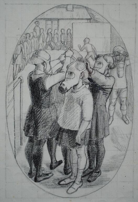 Children Learning to use Gas Masks