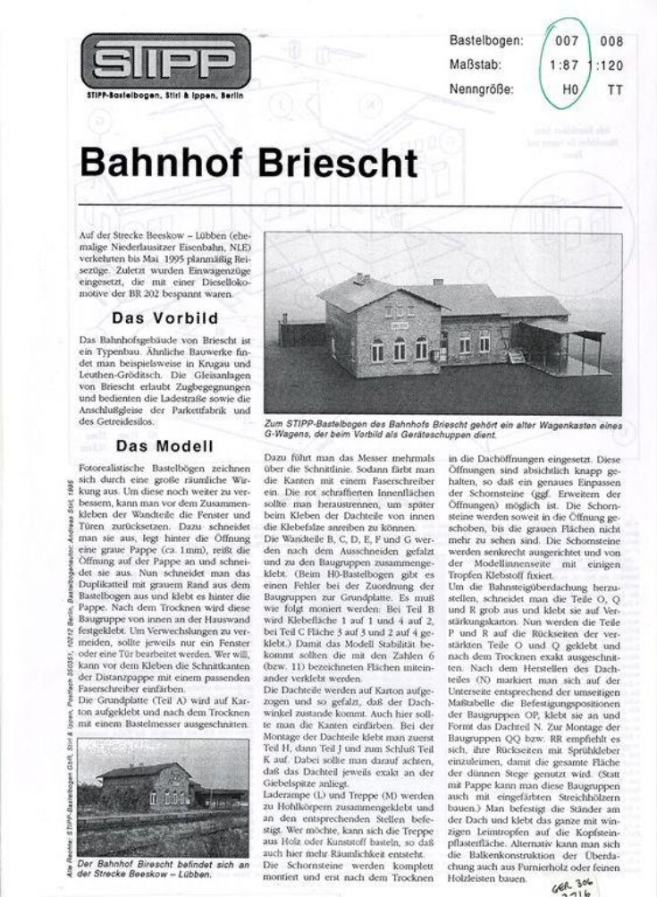 Bahnhof Briescht top image