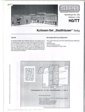 Kulissen-Set 'Stadthäuser'