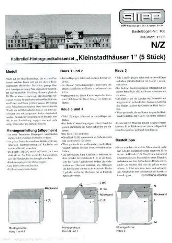 Kleinstadthäuser 1 (5 Stück)