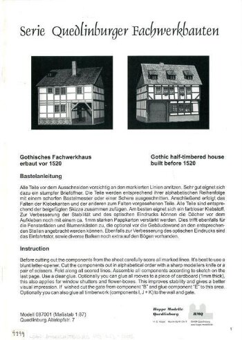 Gothisches Fachwerkhaus / Gothic half-timbered house