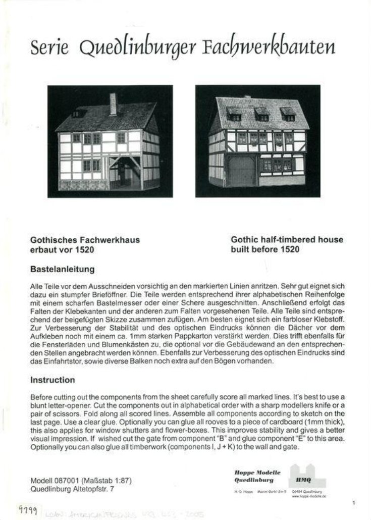 Gothisches Fachwerkhaus / Gothic half-timbered house image