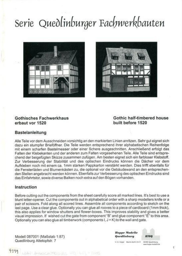 Gothisches Fachwerkhaus / Gothic half-timbered house top image