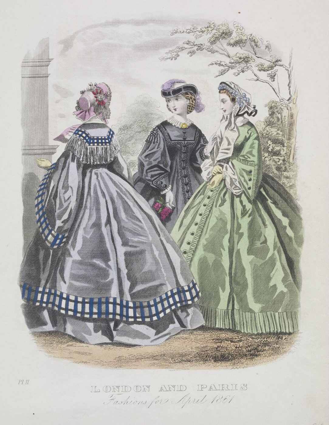 Unknown, London and Paris Fashions for April 1861