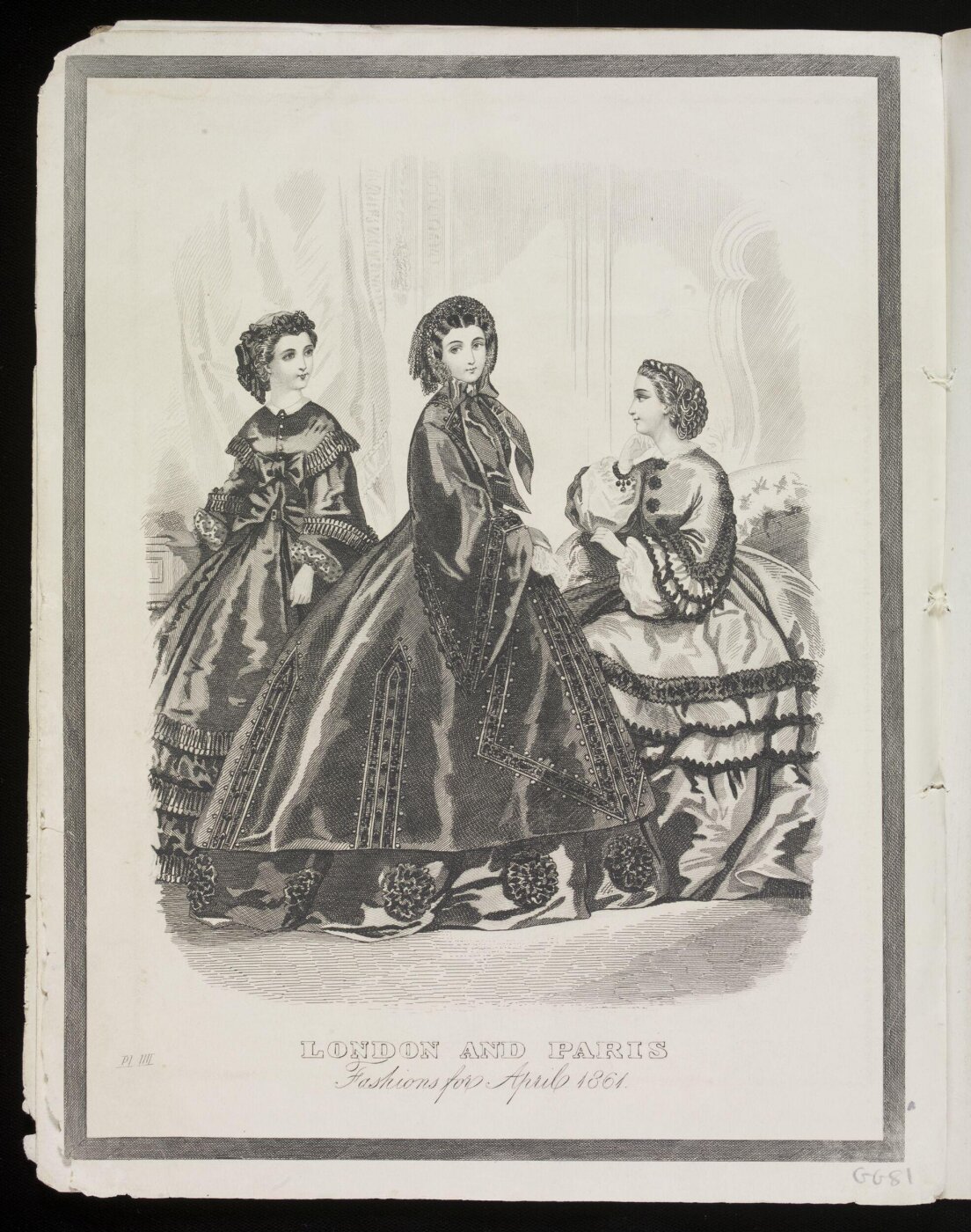 Unknown, London and Paris Fashions for April 1861