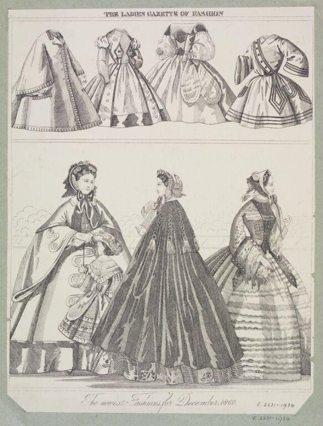 The Newest Fashions for December 1860