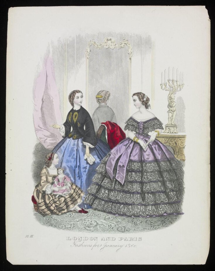 London and Paris Fashions for January 1860 top image