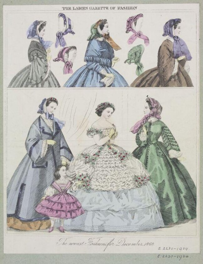 The Newest Fashions for December 1860