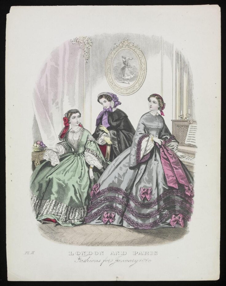 London and Paris Fashions for January 1860 top image