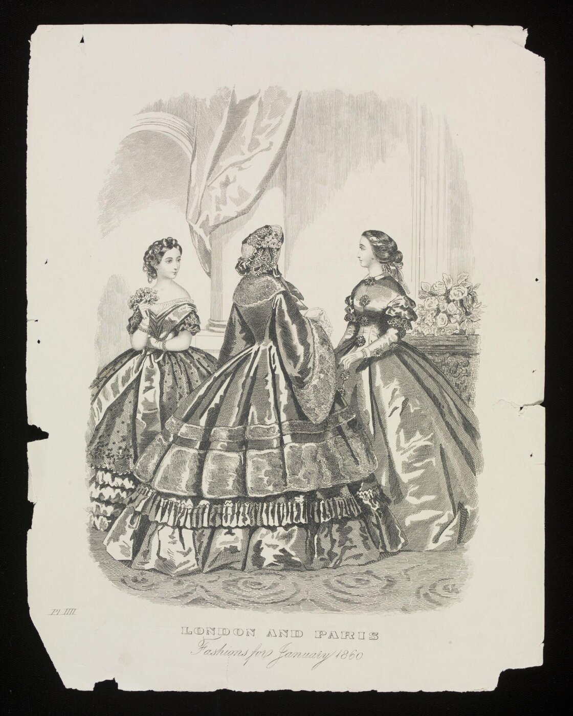 Unknown, London and Paris Fashions for January 1860