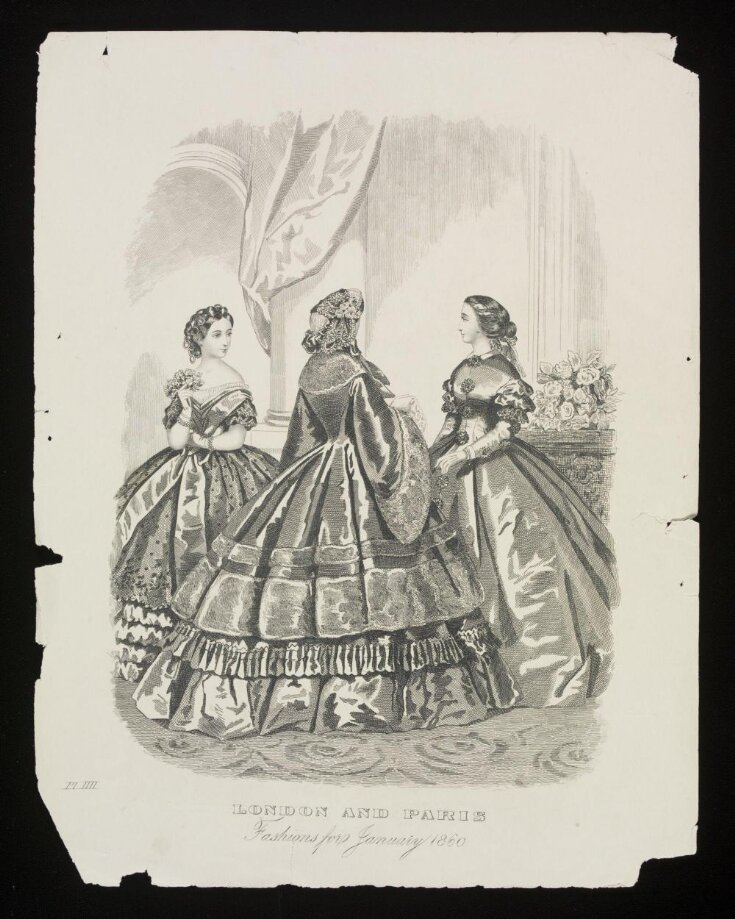 London and Paris Fashions for January 1860 top image