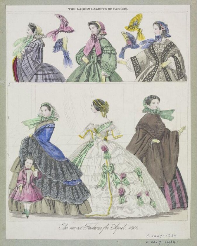 The Newest Fashions for April 1860