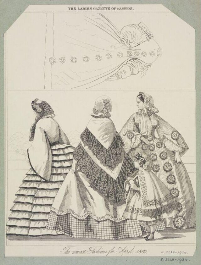 The Newest Fashions for April 1860