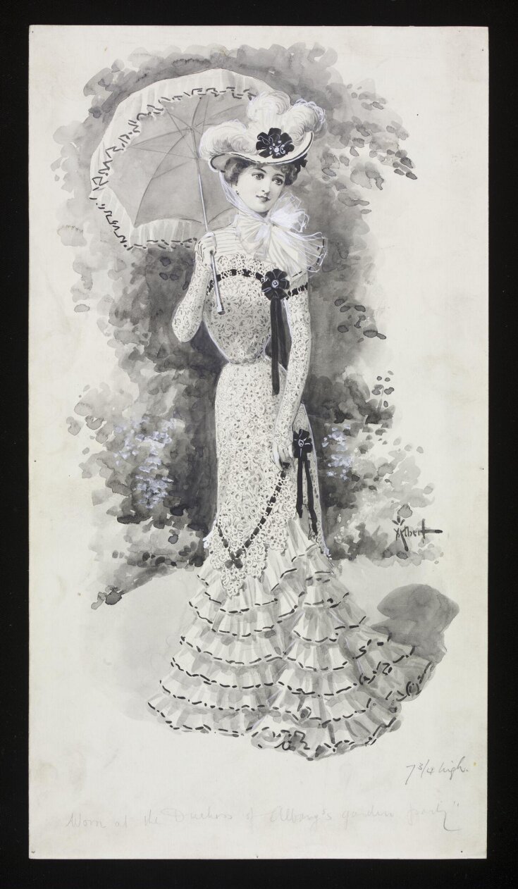 open lace back dress Edwardian Victorian Wedding Garden Dress – Muse main image 1