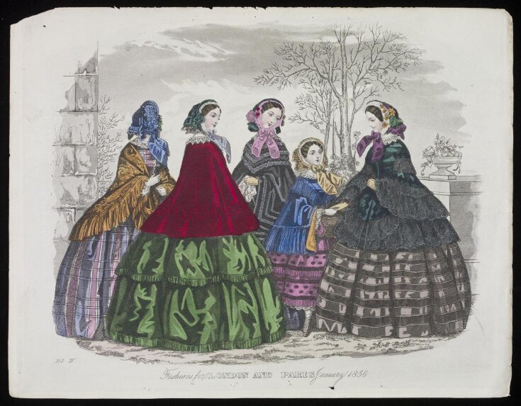 London and Paris Fashions for January 1856 top image