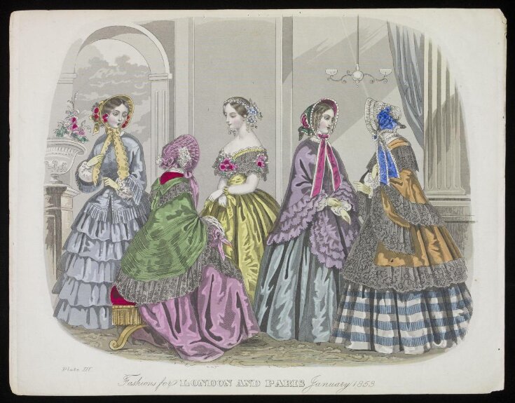 Fashions for London and Paris January 1853 top image