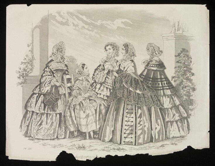 London and Paris Fashions for July 1855 top image