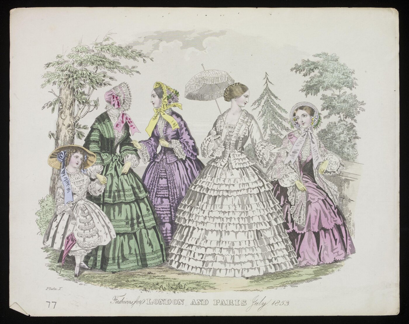 Unknown, Fashions for London and Paris July 1853