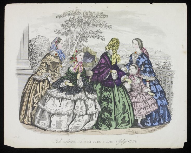 London and Paris Fashions for July 1856 top image