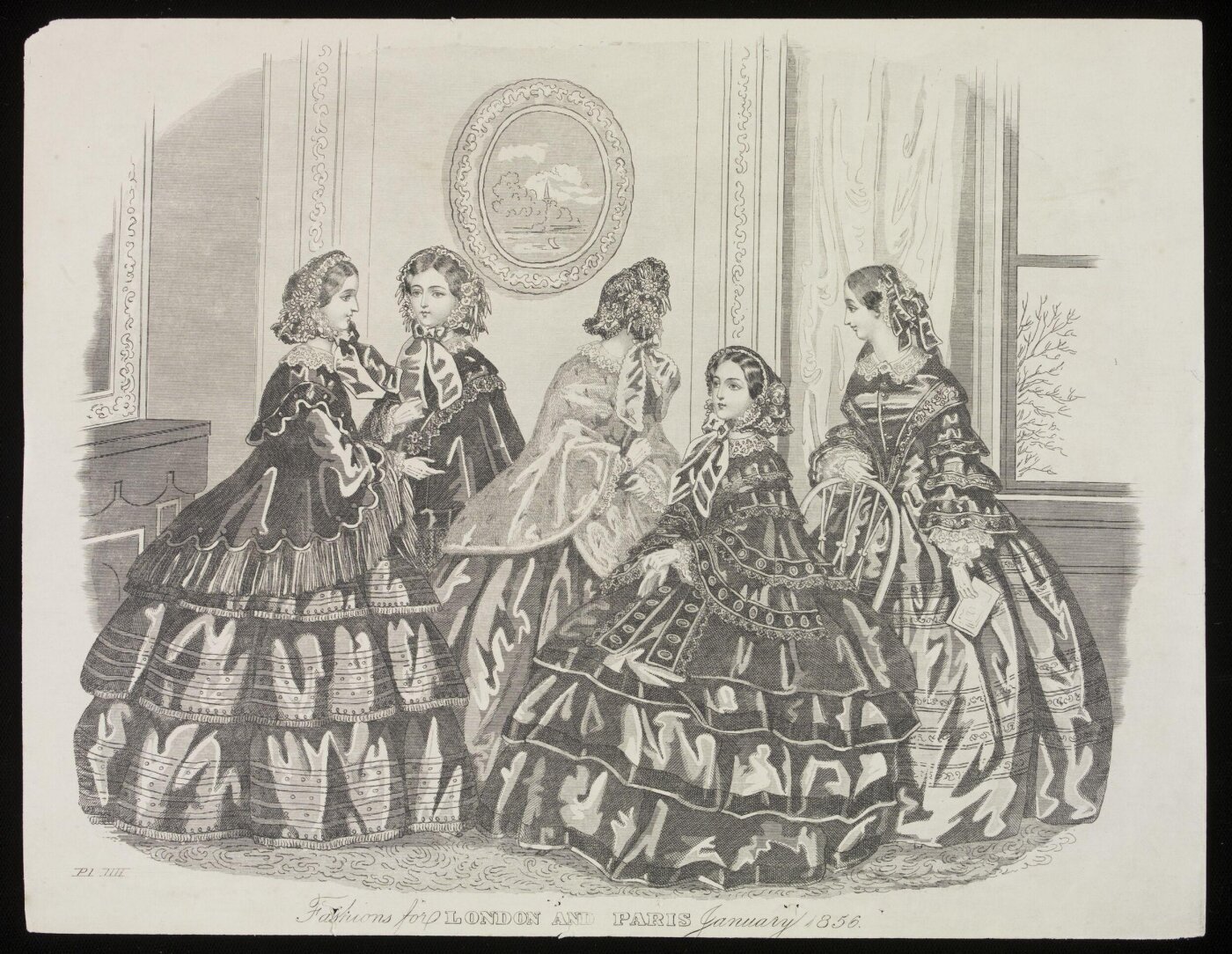 Unknown, London and Paris Fashions for January 1856