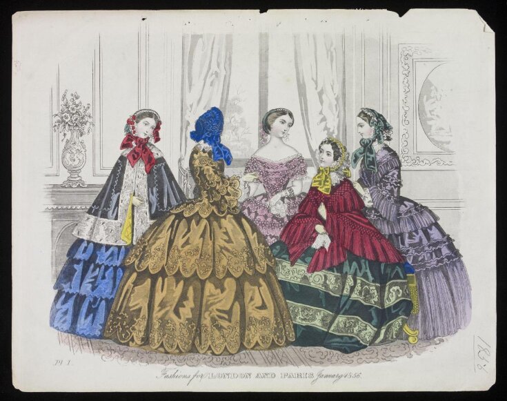 London and Paris Fashions for January 1856 top image