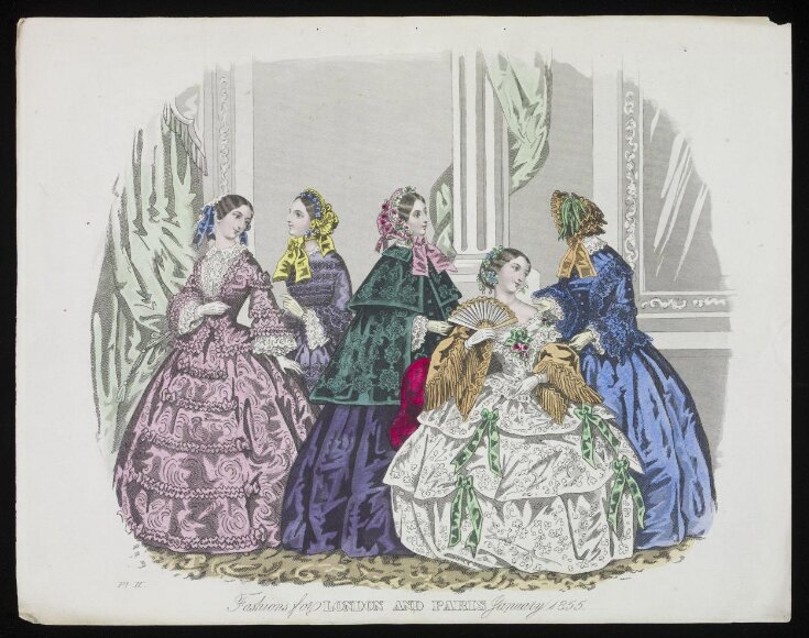 London and Paris Fashions for January 1855 top image