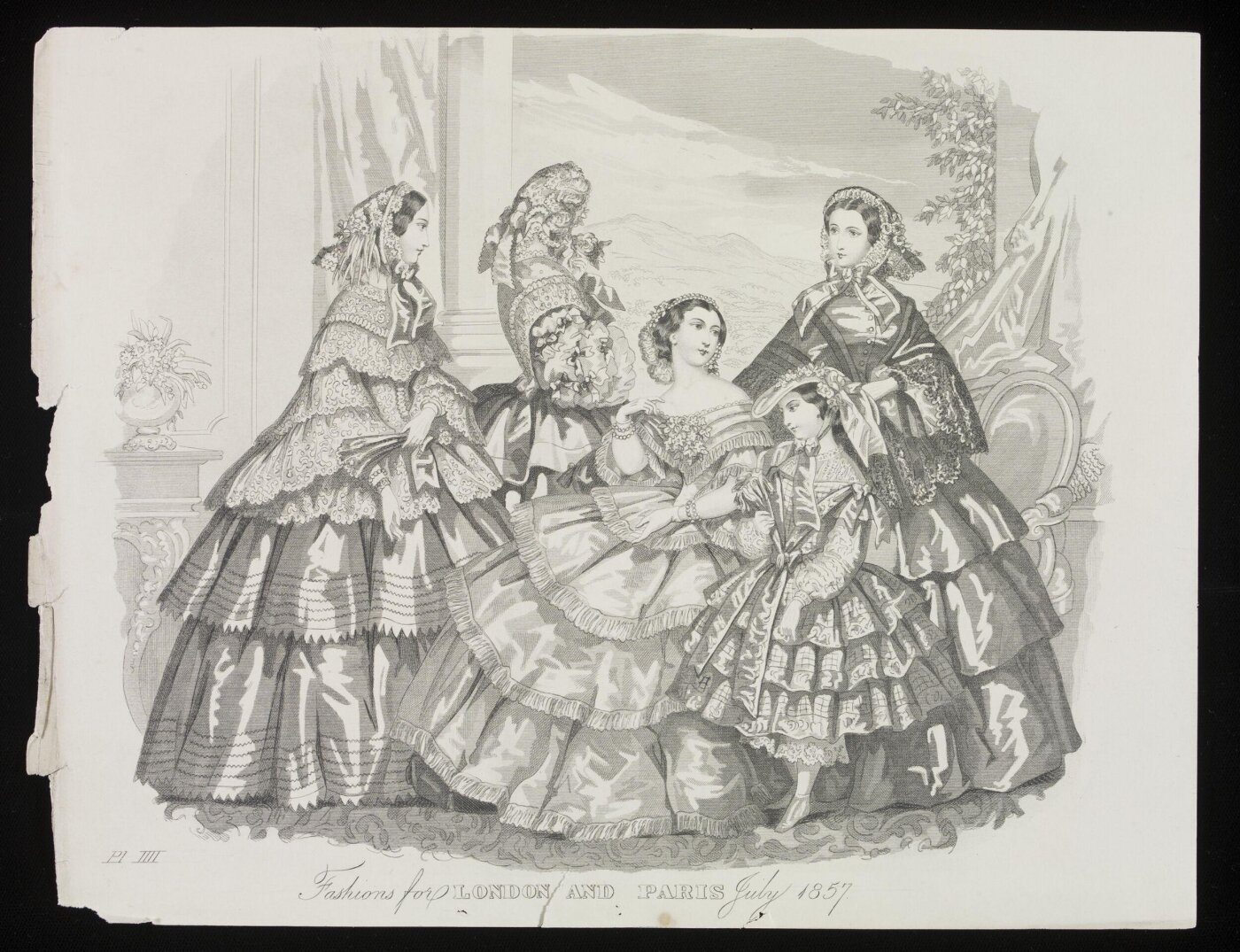 Unknown, London and Paris Fashions for July 1857