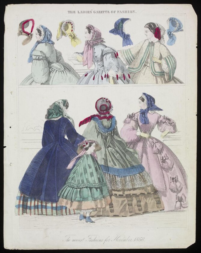 The Newest Fashion for November 1858