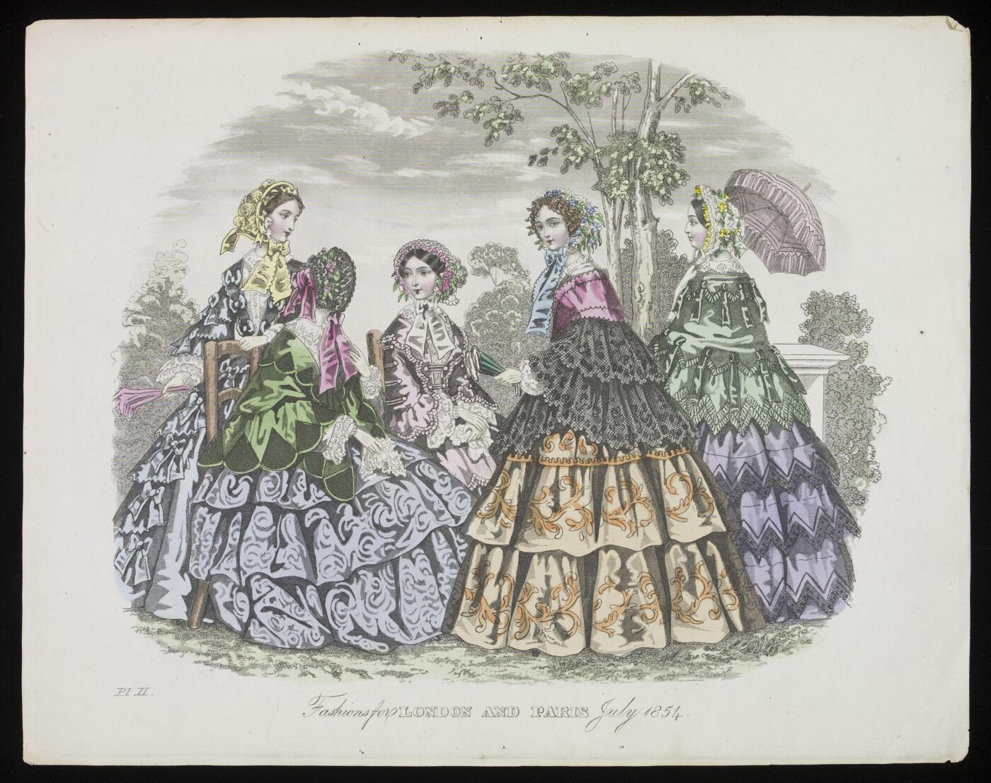 Unknown, Fashions for London and Paris July 1854