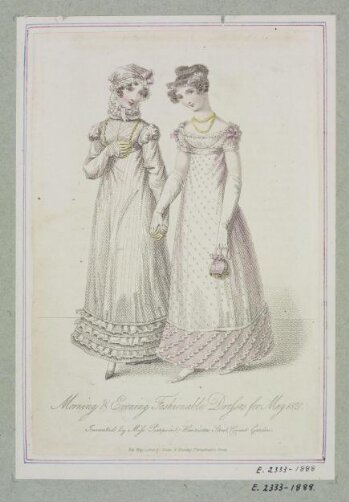 Morning & Evening Fashionable Dresses for May 1820