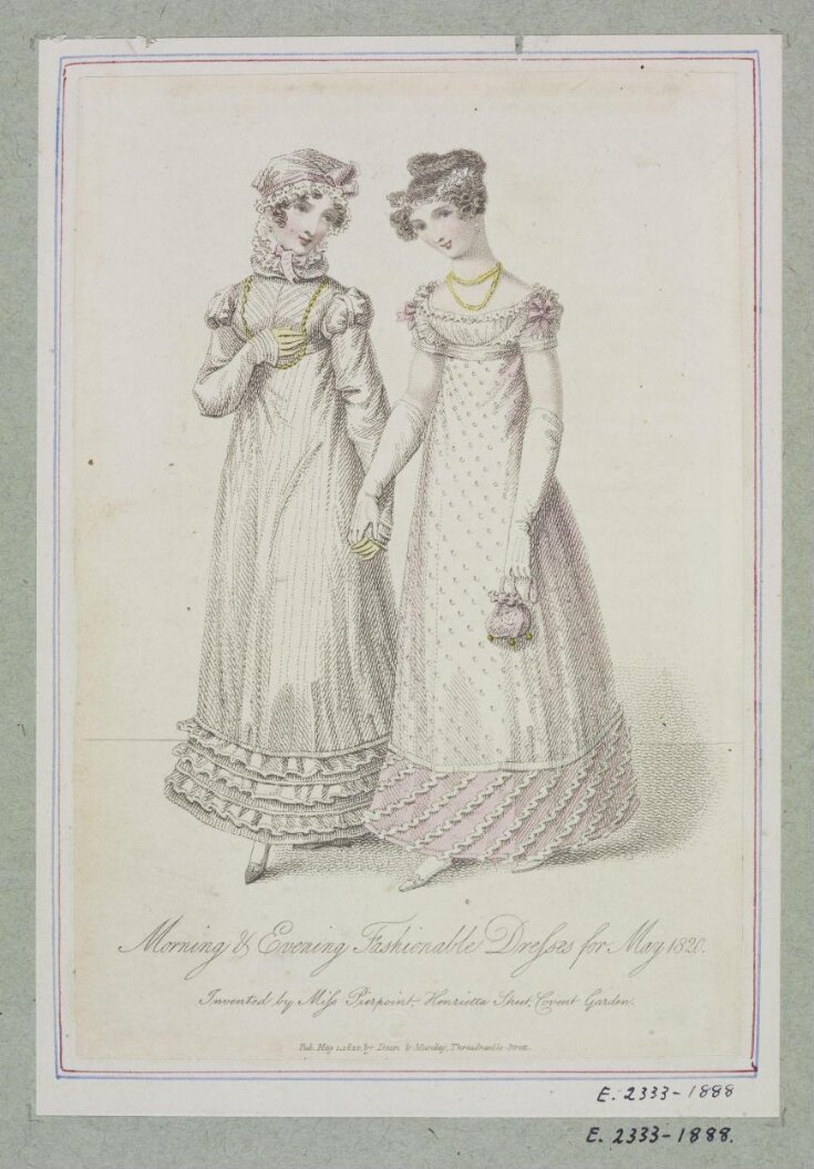 Morning & Evening Fashionable Dresses for May 1820 top image