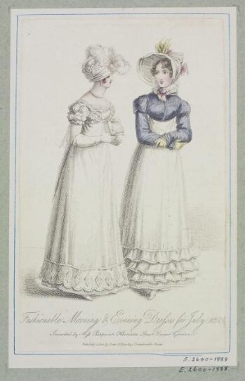 Fashionable Morning & Evening Dresses for July 1820