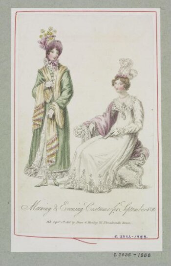 Morning & Evening Costume for September 1816