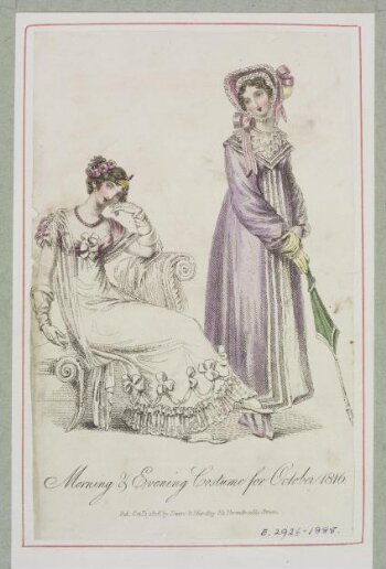 Morning & Evening Costume for October 1816