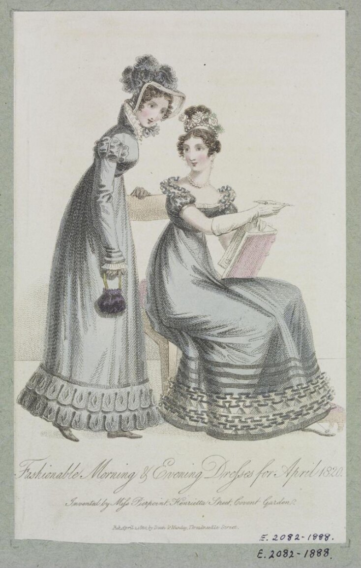 Fashionable Morning & Evening Dresses for April 1820 top image