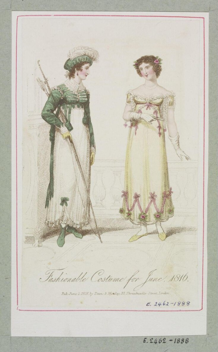 Fashionable Costume for June 1816 top image