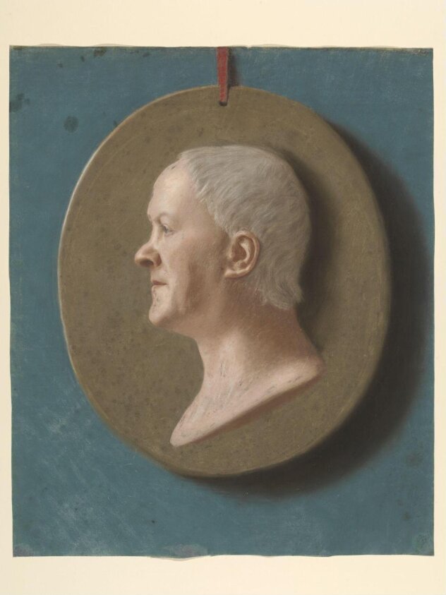 Profile portrait said to be Sir Everard Fawkener (1694-1758) (mid 18th Century) by Jean-Baptiste Liotard