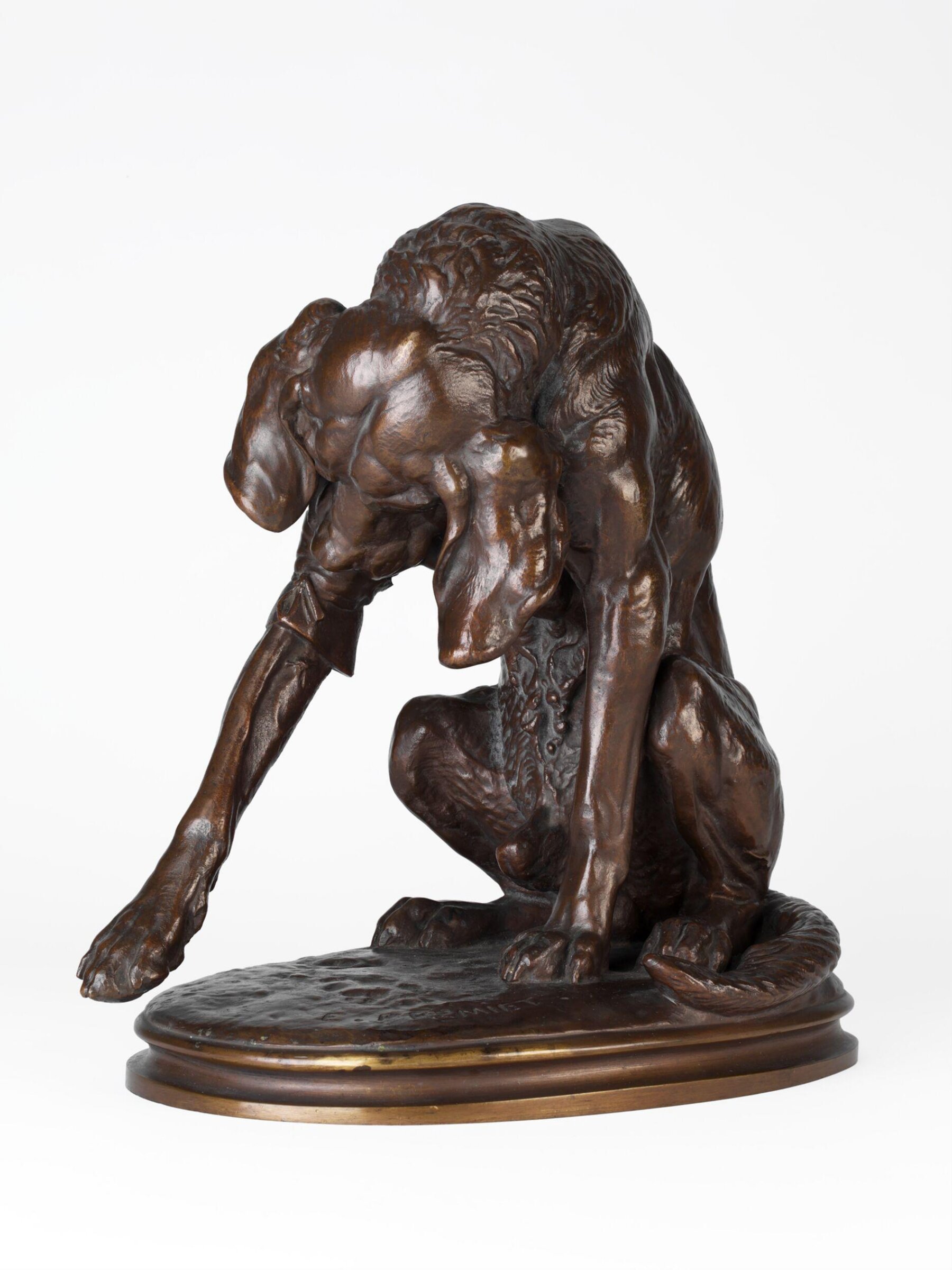 Hound licking its wound, Emmanuel Fremiet, ca. 1850-1860