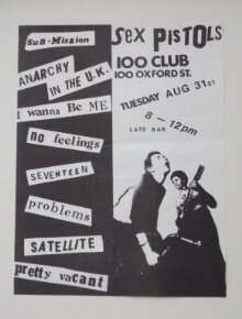 Poster advertising The Sex Pistols, 1976 thumbnail 1